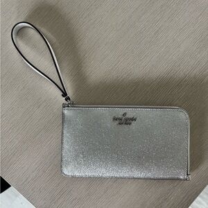 Kate Spade Metallic Silver Clutch